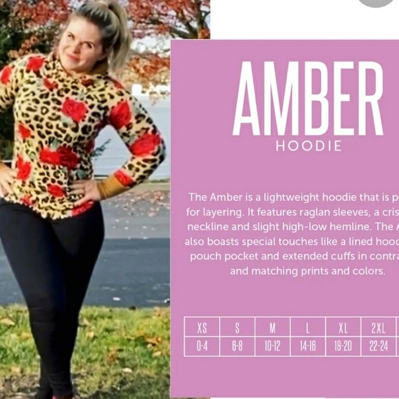 Lularoe M Amber Hoodie Breast Cancer Awareness Brave Pink White NWT - Picture 3 of 3